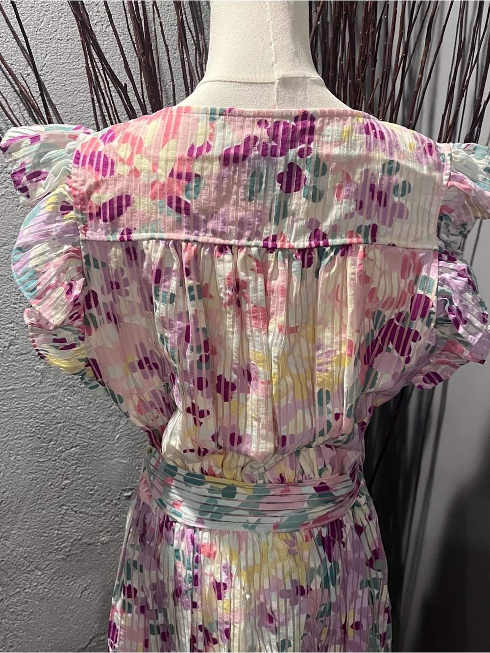 🌸NWOT KATE SPADE PAINTED FLORAL MIDI DRESS SIZE 14🌸 - Picture 5 of 7